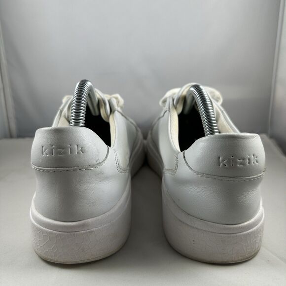 Kizik Vegas Walking Shoes Men’s 7.5 / 9 Women’s White Leather Casual Lace Up - Picture 5 of 9